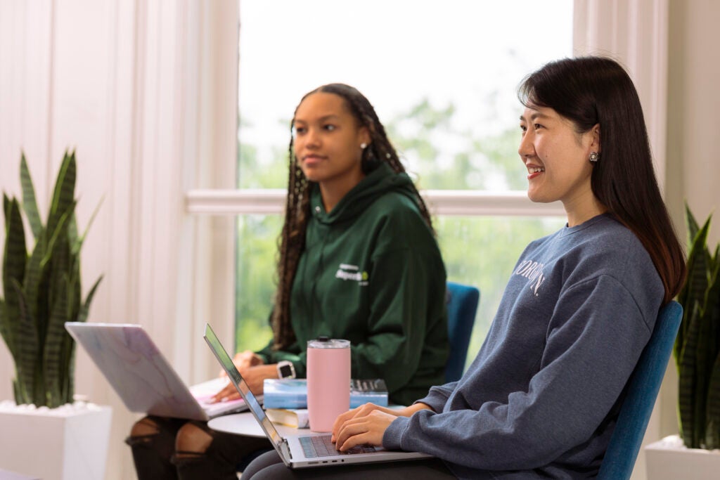 two students in class